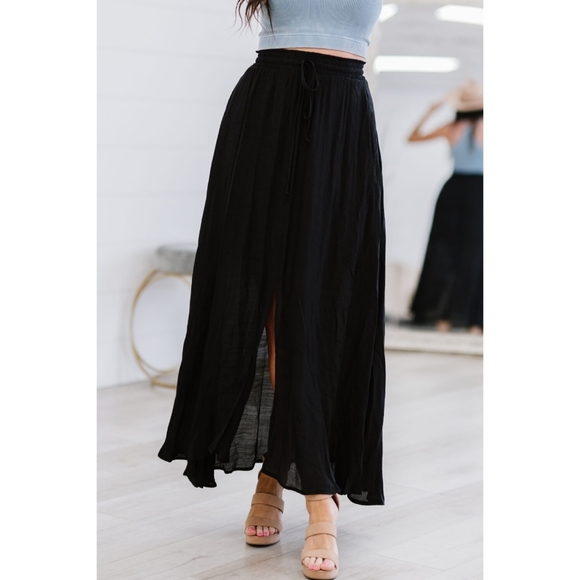 Sweet Lovely by Jen Leaps and Bounds Slit Maxi Skirt - Picture 5 of 6